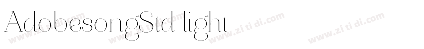 AdobesongStd light字体转换